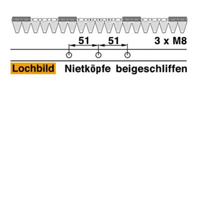 Mähmesser 97 cm Esm 248.2370 mit 19 Klingenspitzen – Klingen für Balkenmäher Ersatzteil