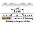 Mähmesser 97 cm Esm 249.1130 mit 19 Klingenspitzen – Balkenmäher Ersatzteil