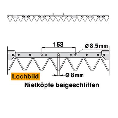Mähmesser 145 cm Esm 259.0180 mit 19 Klingenspitzen – Balkenmäher Ersatzteil