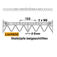 Mähmesser 190 cm Esm 259.0710 mit 25 Klingenspitzen – Balkenmäher Ersatzteil