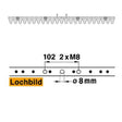 Mähmesser 117 cm Esm 250.0300 mit 23 Klingenspitzen – Klingen für Balkenmäher Ersatzteil