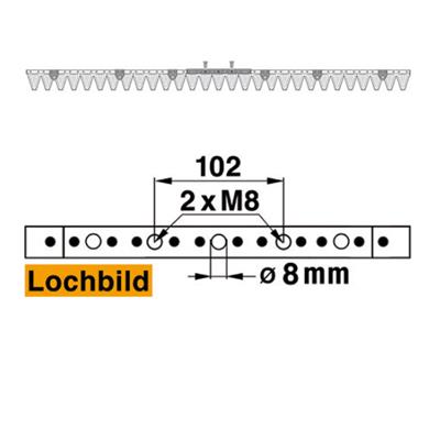 Mähmesser 148 cm Esm 251.0210 mit 29 Klingenspitzen – Klingen für Balkenmäher Ersatzteil