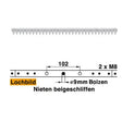 Mähmesser (Untermesser)162 cm Esm 264.0220 mit 32 Klingenspitzen – Klingen für Balkenmäher Ersatzteil