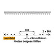 Mähmesser (Untermesser)122 cm Esm 264.0200 mit 24 Klingenspitzen – Klingen für Balkenmäher Ersatzteil