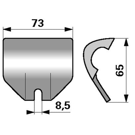 Messerhalter L 65 mm ESM 3323500 – Halter für Balkenmäher Ersatzteil
