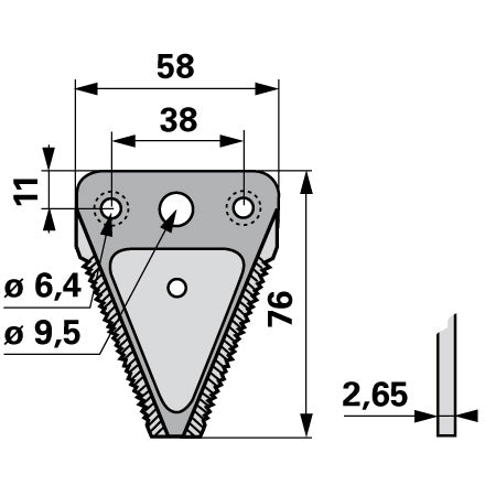 ESM Messerklinge 344322 – Klingen für Balkenmäher Ersatzteil