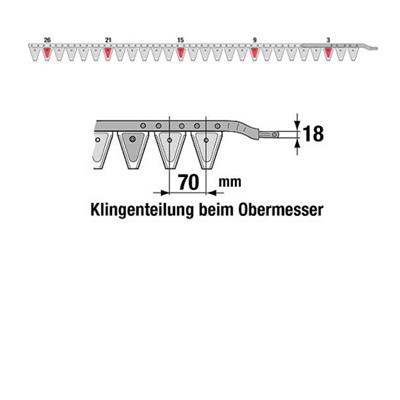 Obermesser 190 cm Esm 262.7010 mit 27 Klingenspitzen – Balkenmäher Ersatzteil