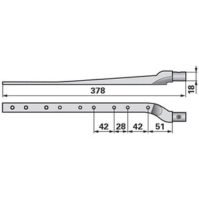 Esm Obermesserkopf 345.1250 – Messer für Scheibenmähwerk Ersatzteil