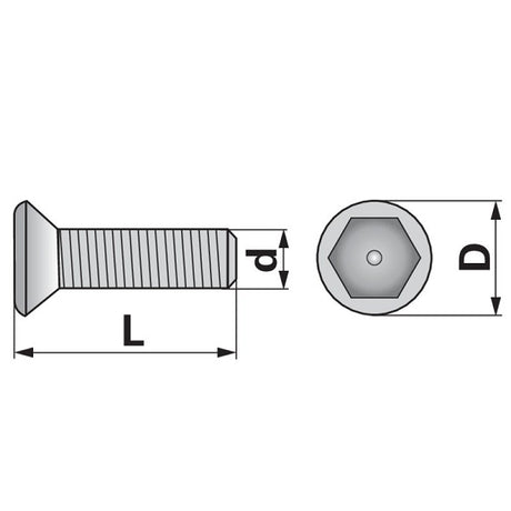 Esm Senkschraube M12 x 20 mm 323.2660 – Deutz Sechskantschrauben Ersatzteil