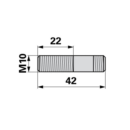 Esm Stiftschraube M10 x 42 mm 3233350 – Schrauben Ersatzteil