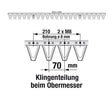 Untermesser 135 cm Esm 265.7320 mit 21 Klingenspitzen – Messer für Balkenmäher Ersatzteil