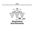 Untermesser 170 cm Esm 265.8200 mit 21 Klingenspitzen – Klingen für Balkenmäher Ersatzteil