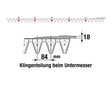 Untermesser 230 cm Esm 265.7020 mit 29 Klingenspitzen – Klingen für Balkenmäher Ersatzteil