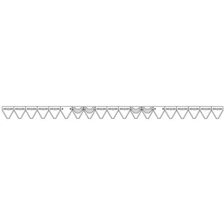 Mähmesser L 147 cm, 19 Klingen, gezahnt, anstelle von Rapid 257269 – Balkenmäher Ersatzteil