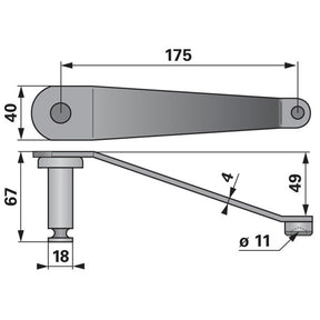 Federbügel ESM 2670410 - Variante 1 – Halter für Balkenmäher Ersatzteil