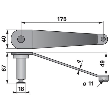 Federbügel ESM 2670410 - Variante 1 – Halter für Balkenmäher Ersatzteil