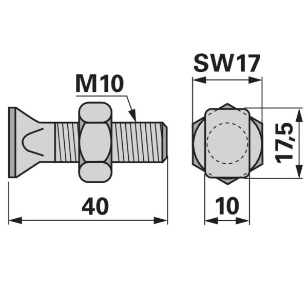 Fingerschraube M10x40 – Schrauben Ersatzteil