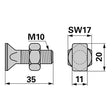 Aebi Fingerschrauben 111.0274  M10 x 35 – Schrauben Ersatzteil