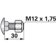 Flachkopfschraube DIN603 M12x30 mm – Schrauben Ersatzteil