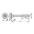 Flachrundschraube zu Krone M10 x 40 mm mit Vierkantansatz ohne Mutter – Schrauben Ersatzteil