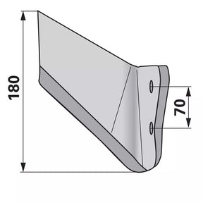 Flügelschar - rechts - Arbeitsbreite 180 mm – Grubber Flügel Ersatzteil