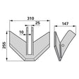 Flügelschar - Arbeitsbreite 310 mm – Grubber Ersatzteil