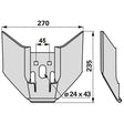 Flügelschar - komplett - Arbeitsbreite 270 mm – Grubber Ersatzteil