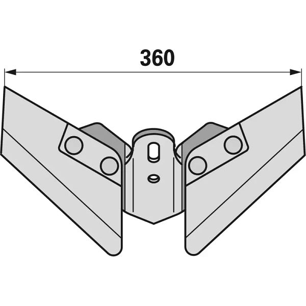 Flügelschar - komplett - Arbeitsbreite 360 mm – Grubber Flügel Ersatzteil