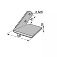 Flügelschar - links - Arbeitsbreite 110 mm – Grubber Flügel Ersatzteil
