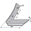 Flügelschar - links - Arbeitsbreite 140 mm – Landtechnik Ersatzteil