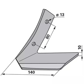 Flügelschar - links - Arbeitsbreite 140 mm – Landtechnik Ersatzteil