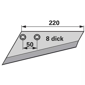 Flügelschar - links - Arbeitsbreite 220 mm – Grubber Flügel Ersatzteil
