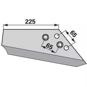 Flügelschar - rechts - Arbeitsbreite 225 mm – Grubber Flügel Ersatzteil