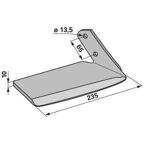 Flügelschar - rechts - Arbeitsbreite 80 mm – Grubber Flügel Ersatzteil