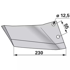 Flügelschar gepanzert - rechts - Arbeitsbreite 230 mm – Grubber Schare Ersatzteil