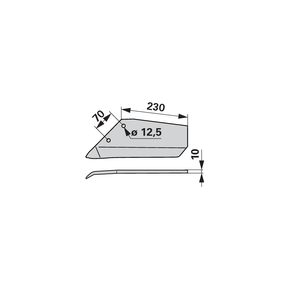 Flügelschar - links - Arbeitsbreite 315 mm – Grubber Flügel Ersatzteil