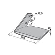 Flügelschar - links - Arbeitsbreite 180 mm – Grubber Flügel Ersatzteil