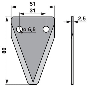 Mischwagen - Fräsmesser 94832901 zu Delaval – Fräsmesser Ersatzteil