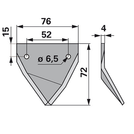 Mischwagen - Fräsmesser zu Seko - Variante 2 – Fräsmesser Ersatzteil