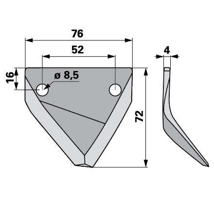 Mischwagen - Fräsmesser 24479056 zu Seko – Fräsmesser Ersatzteil