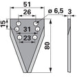 Mischwagen - Fräsmesser 94832801 zu Delaval – Fräsmesser Ersatzteil