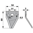 Mischwagen - Fräsmesser 60644506 zu Strautmann – Fräsmesser Ersatzteil
