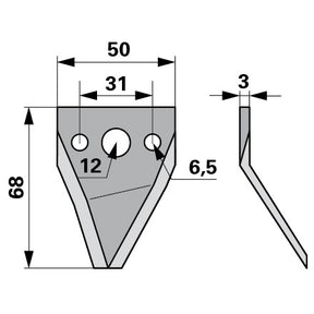 Mischwagen - Fräsmesser 60644506 zu Strautmann – Fräsmesser Ersatzteil