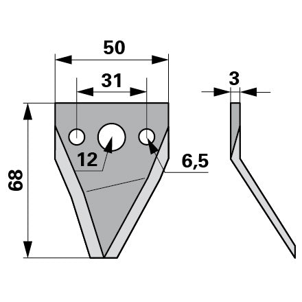 Mischwagen - Fräsmesser 60644506 zu Strautmann – Fräsmesser Ersatzteil