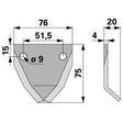 Mischwagen - Fräsmesser 60644511 zu Strautmann – Landtechnik Ersatzteil