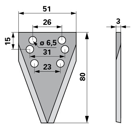 Mischwagen - Fräsmesser zu Walker - Variante 1 – Fräsmesser Ersatzteil