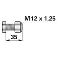 Frässchrauben M12 x 1,25 x 35 mm, Güte 12.9, mit Sicherungsmutter, 10 Stück – Frässchrauben Ersatzteil