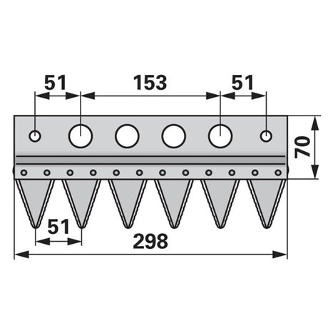 Freischnittplatte rechts ESM 2670120 – Halter für Balkenmäher Ersatzteil