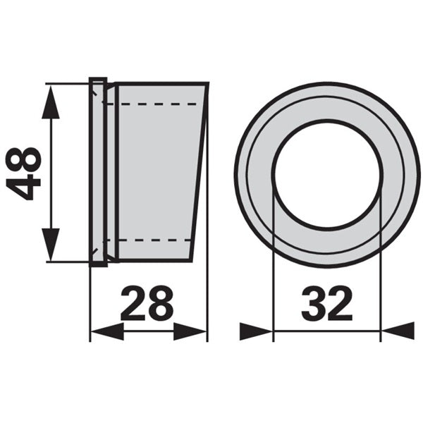 Walterscheid Führungshülse 8003723 oben gehärtet, 32 x 48 mm – Gelenkwelle Ersatzteil