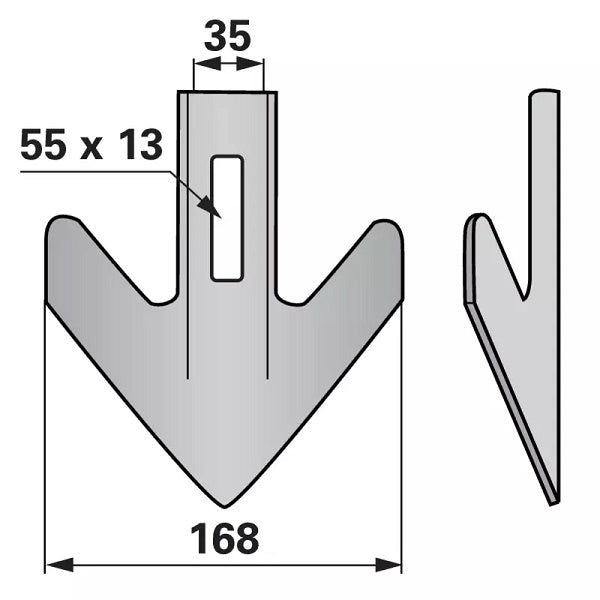 Gänsefußschar - Arbeitsbreite 165 mm – Grubber Gänsefuß Ersatzteil